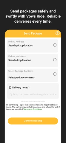 Vows: Ride, Delivery & More screenshot