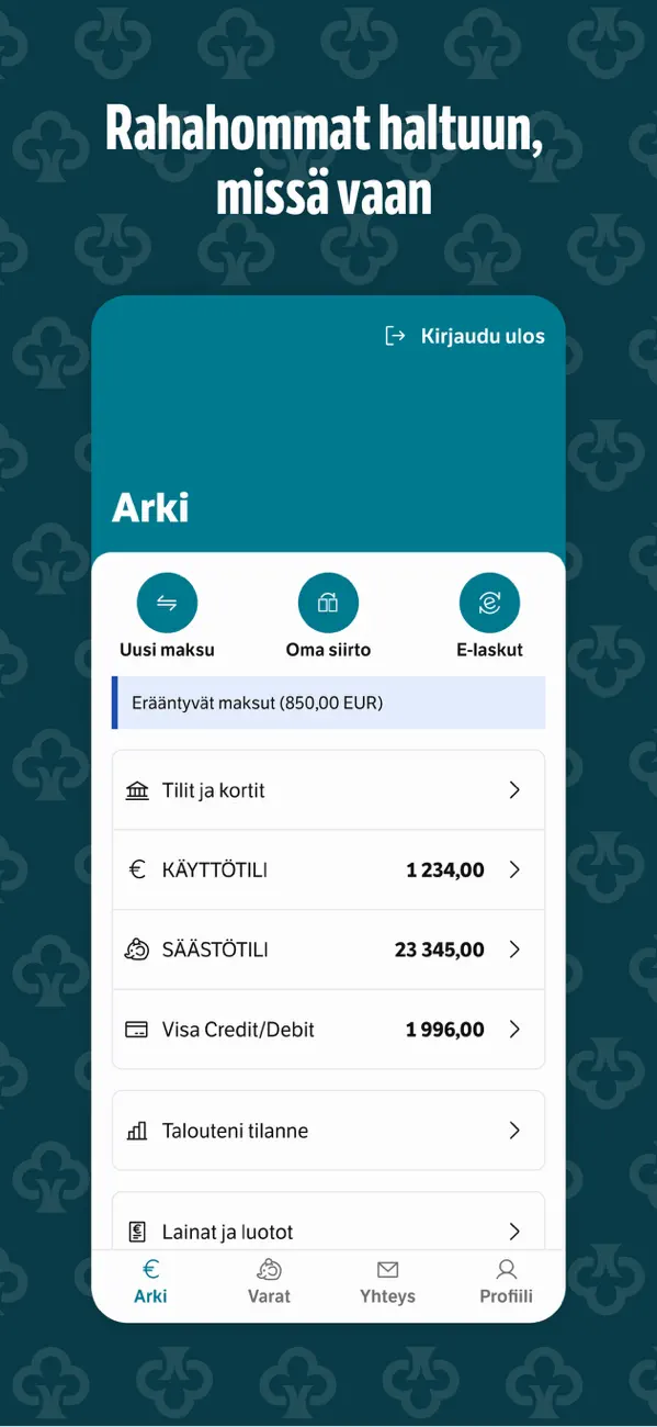 Screenshot #2 pour Säästöpankki Mobiili