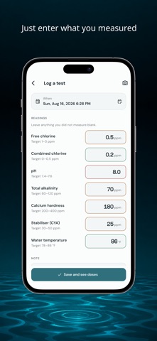 Pool Chemical Calc - PoolDo... iPhone screenshot