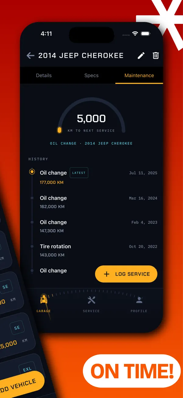 Screenshot #2 pour MyCar Service Logs