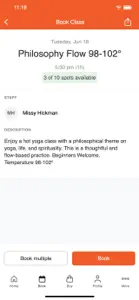 Hot Yoga Om screenshot #3 for iPhone