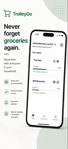 TrolleyGo: Shared Grocery List screenshot