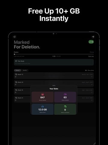 Marked. Swipe Photo Deleter iPad screenshot