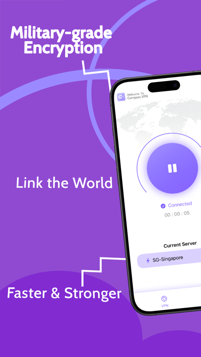 CompassVPN - Fast & Unlimited iPhone screenshot 1 - Utilities app
