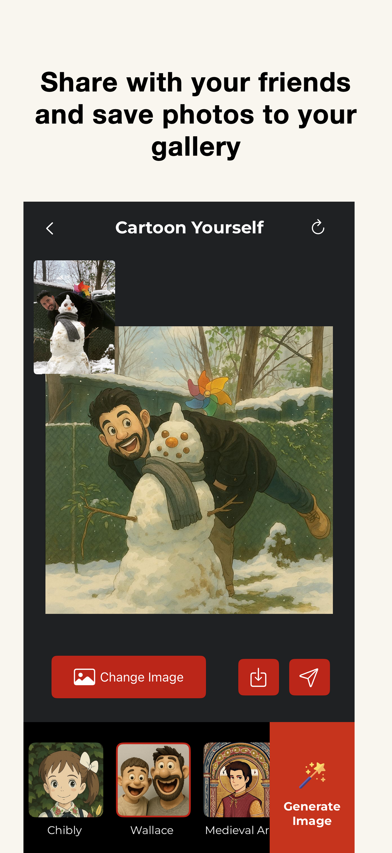 Cartoon Yourself: AI Photo