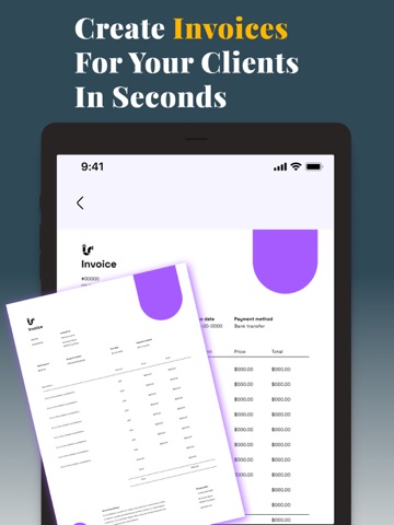 Invoice Maker - PDF & Billing iPad screenshot