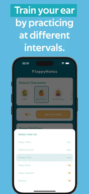 FlappyNotes: Ear Training Game screenshot 2