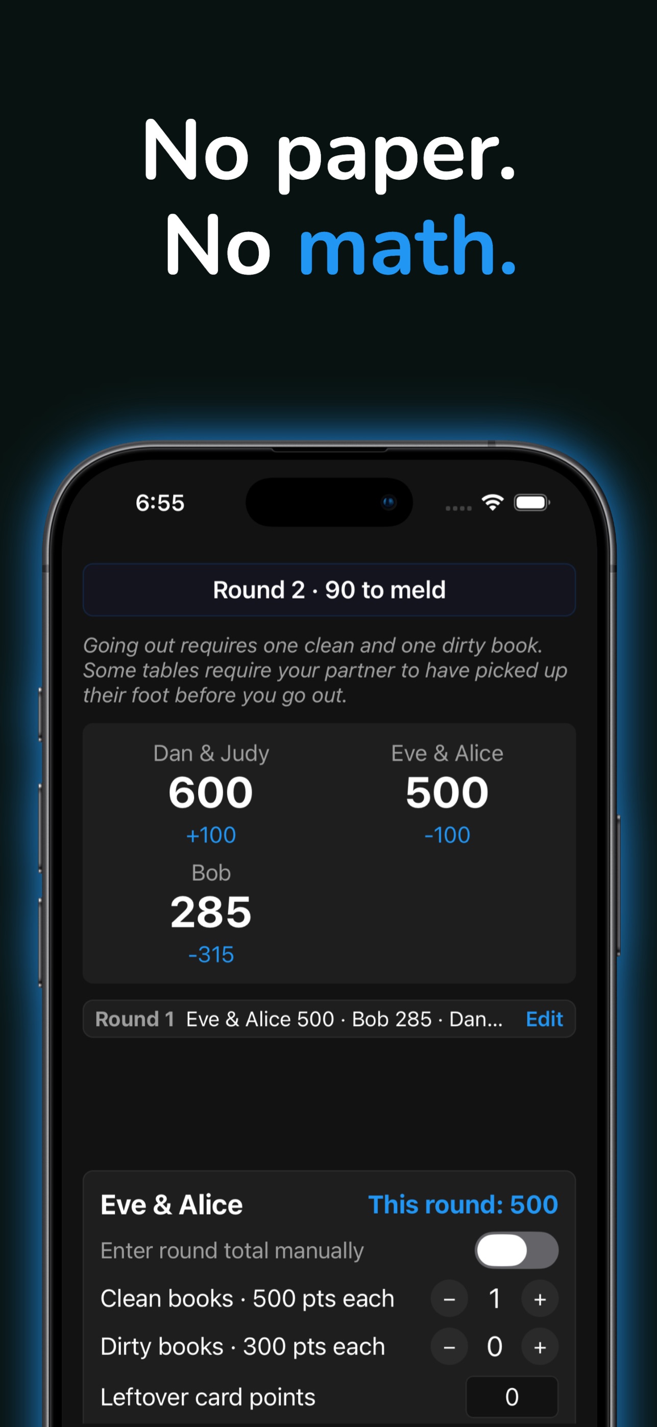 Screenshot 1 of Hand and Foot Score