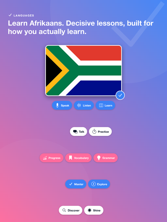 Speak Afrikaans - NowFluency iPad screenshot