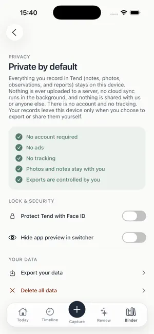 Autism Behavior Tracker: Tend screenshot 3