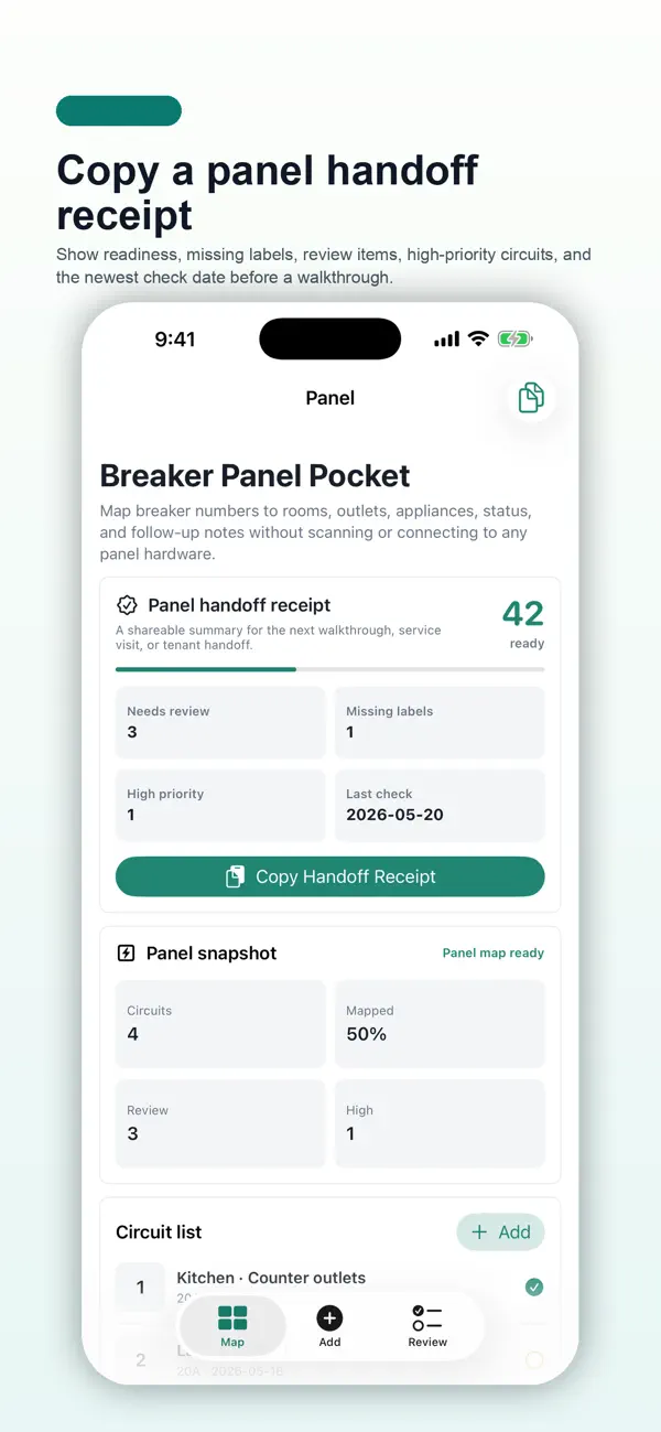Screenshot #1 pour Breaker Panel Pocket