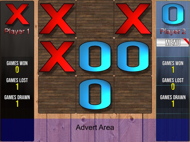 Screenshot of Naughts and Crosses - OXO