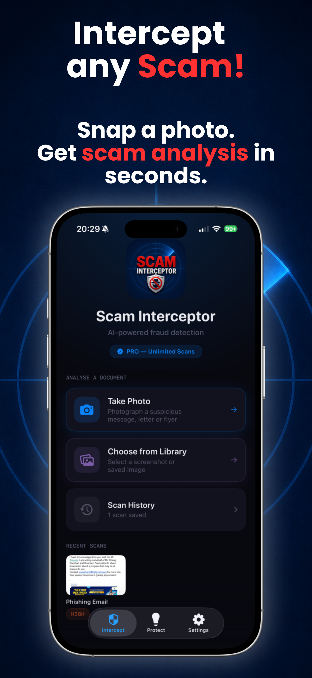 Scam Interceptor AI Scanner