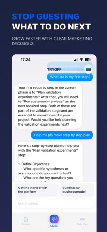 TRYGO - Marketing advisor screenshot