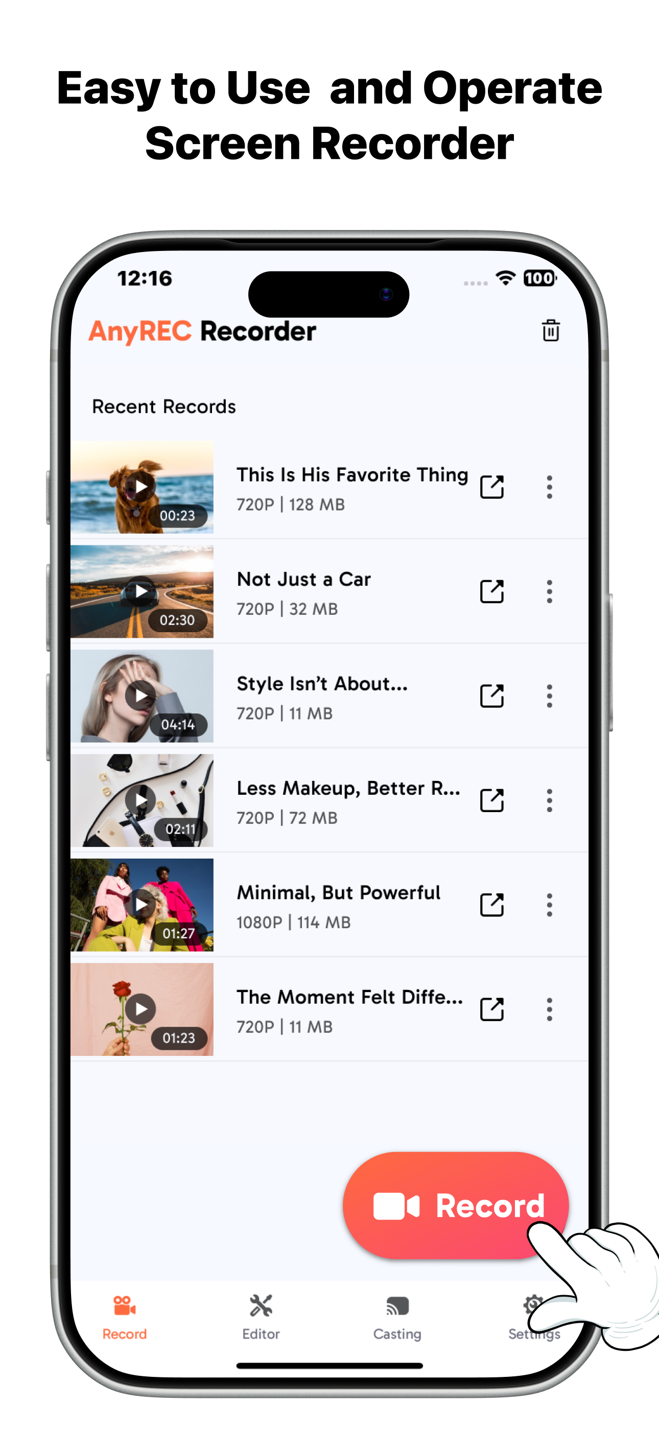 AnyREC: Screen Recorder, Share