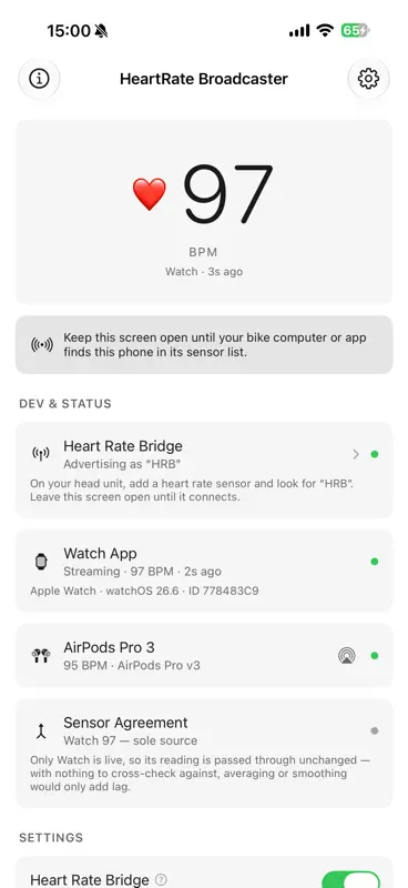 HeartRate Broadcaster screenshot 1 of 7