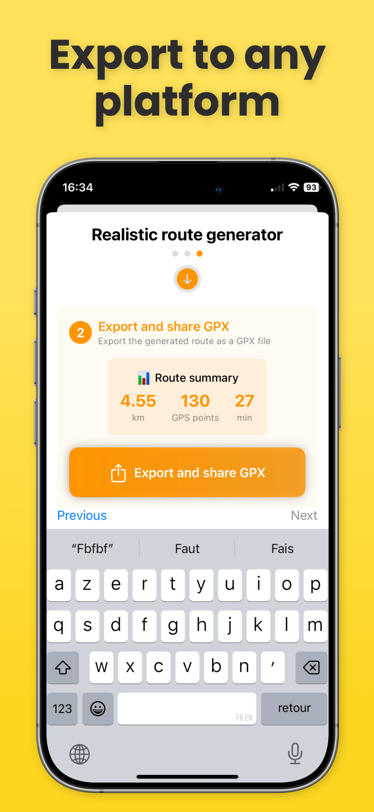 GPX file generator -Jockey run