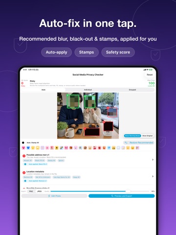 Social Media Privacy Checker iPad screenshot