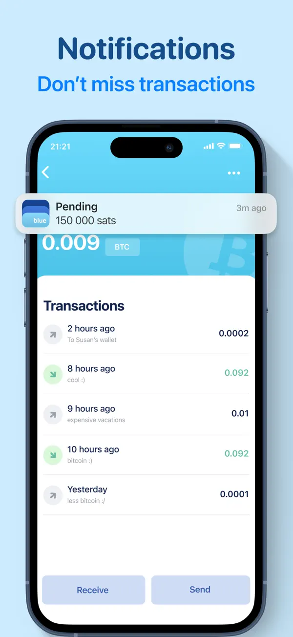 Screenshot #3 pour BlueWallet - Bitcoin wallet