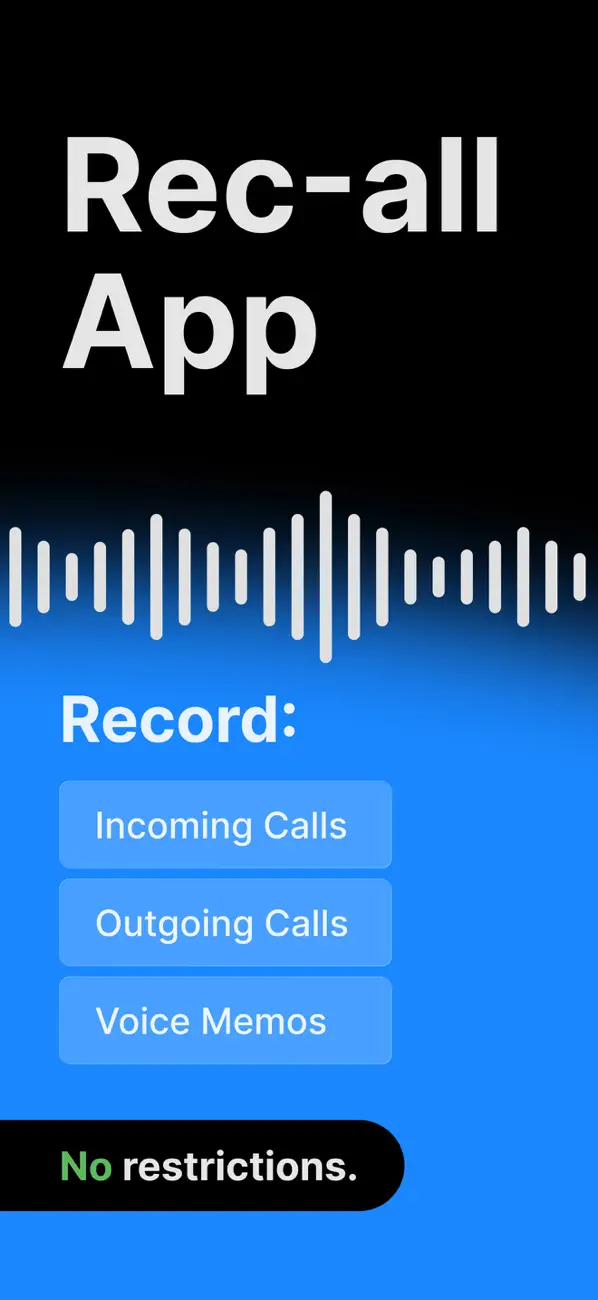 Screenshot #1 pour Recording App - Rec-all