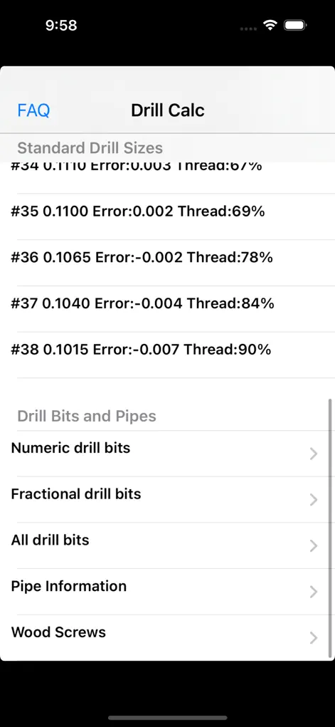 Drill Calc - Utilities App | MWM