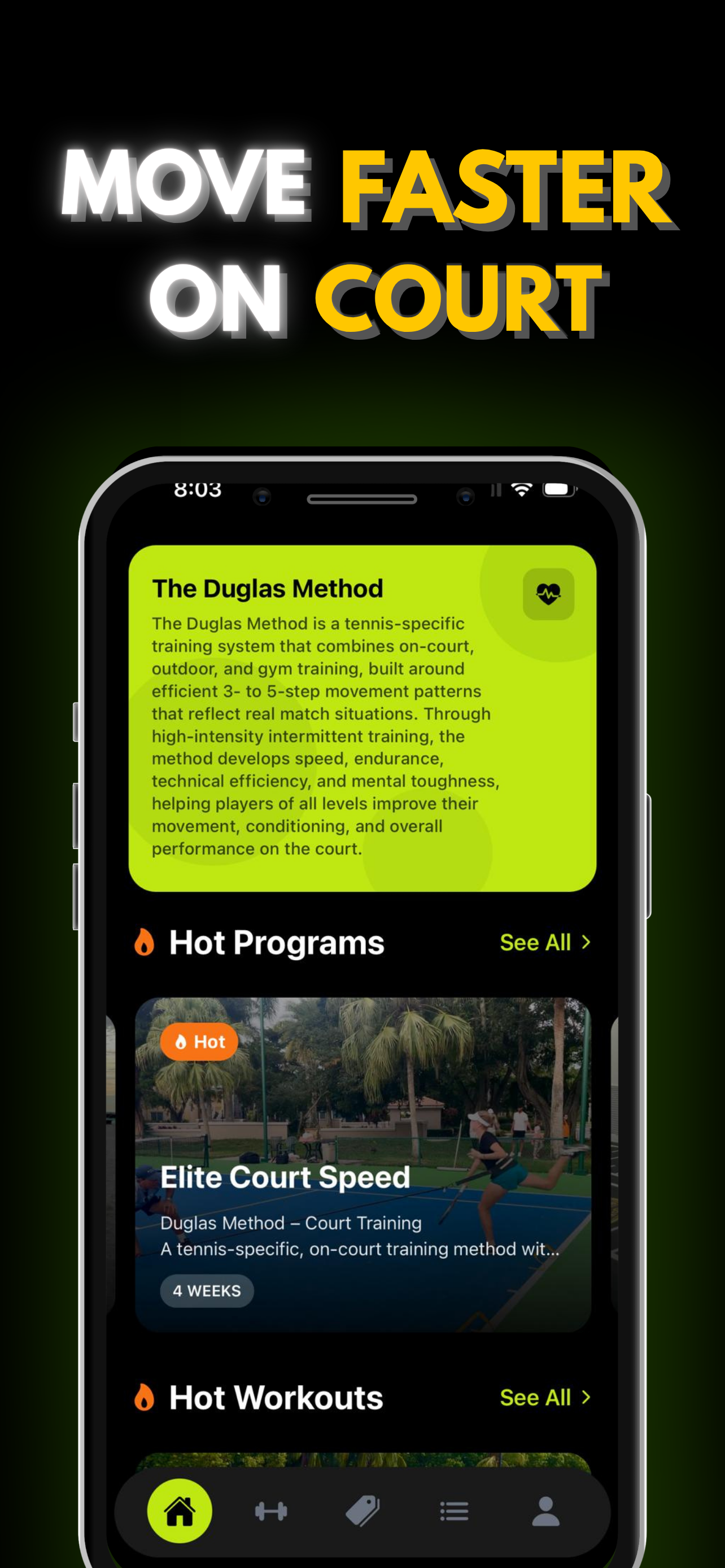 Tennis Fitness by Duglas screenshot 4