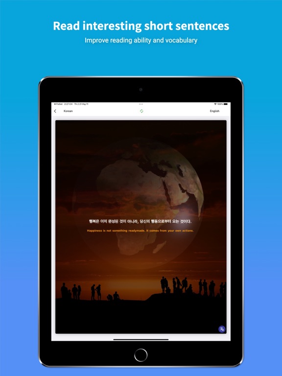 Korean Translator & Learn + iPad screenshot 7 - Productivity app