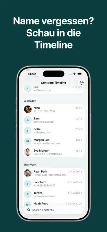 Recent Contacts Timeline screenshot 5 of 6