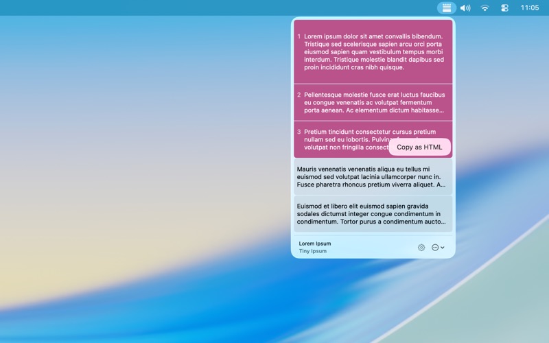 Tiny Ipsum app screenshot 2