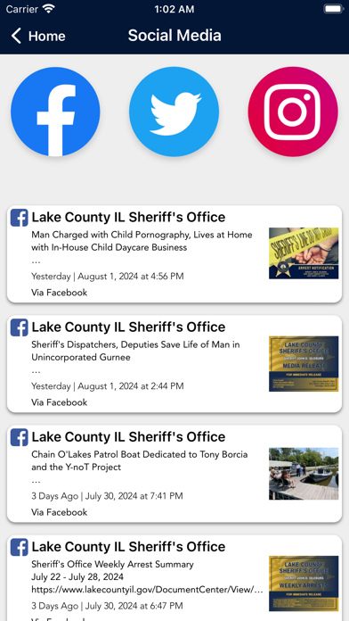 Lake County Sheriff IL Screenshot