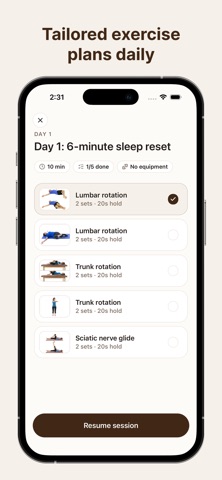 Mended - AI Physio Video Call iPhone screenshot