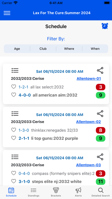 TSIC-Events Screenshot