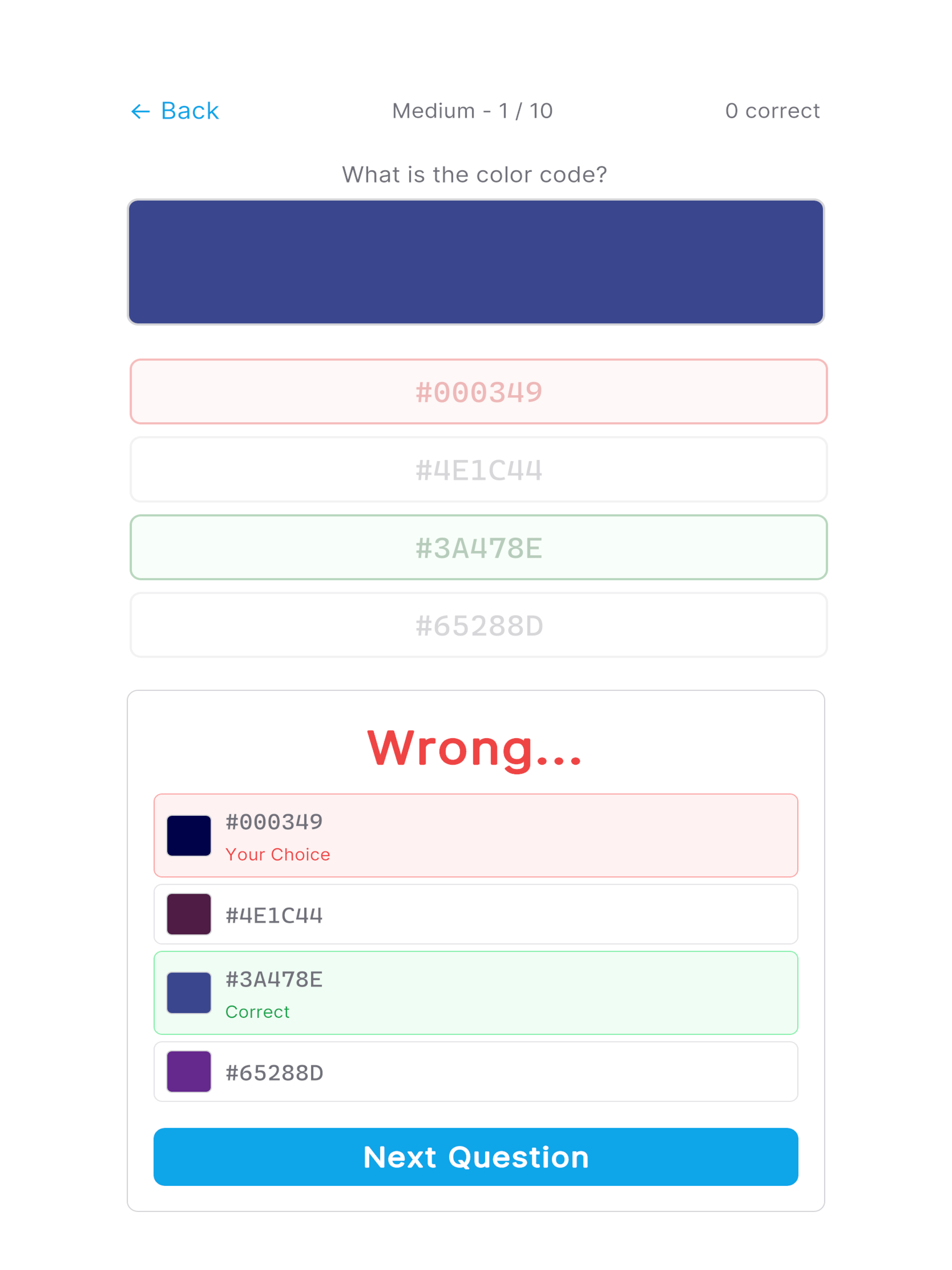 Color Code Guess