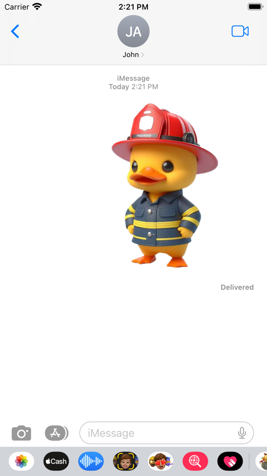 #4. Fireman Duckling Stickers (iOS) By: Paul Scott