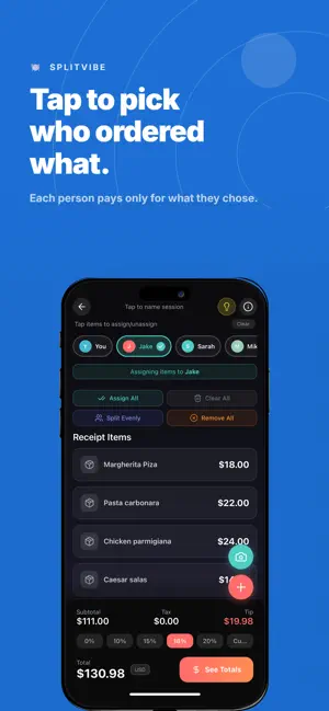 SplitVibe: AI Bill Splitter screenshot 3