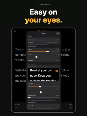 Teleprompter • Video Recorder iPad screenshot