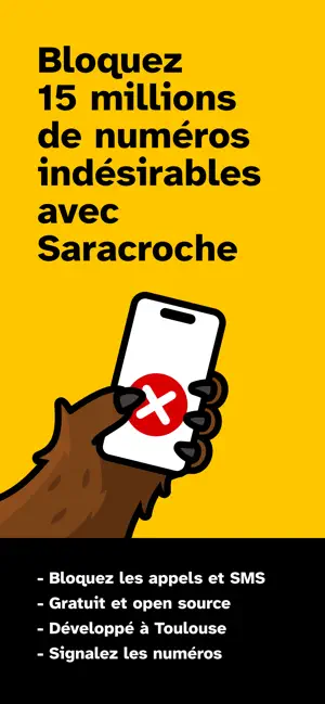 Saracroche : bloqueur d'appels iPhone screenshot 1