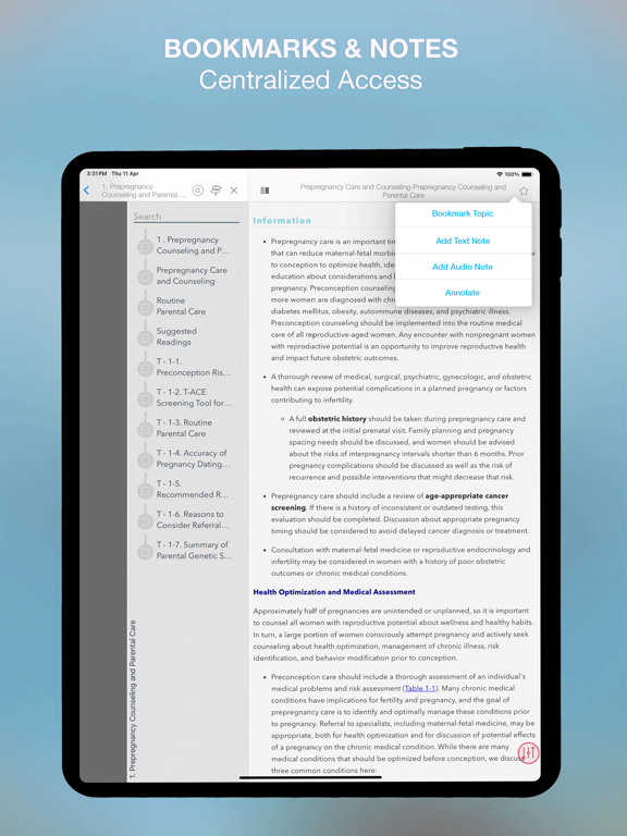 Gynecology Obstetrics Ob-Gyn iPad screenshot 8 - Medical app