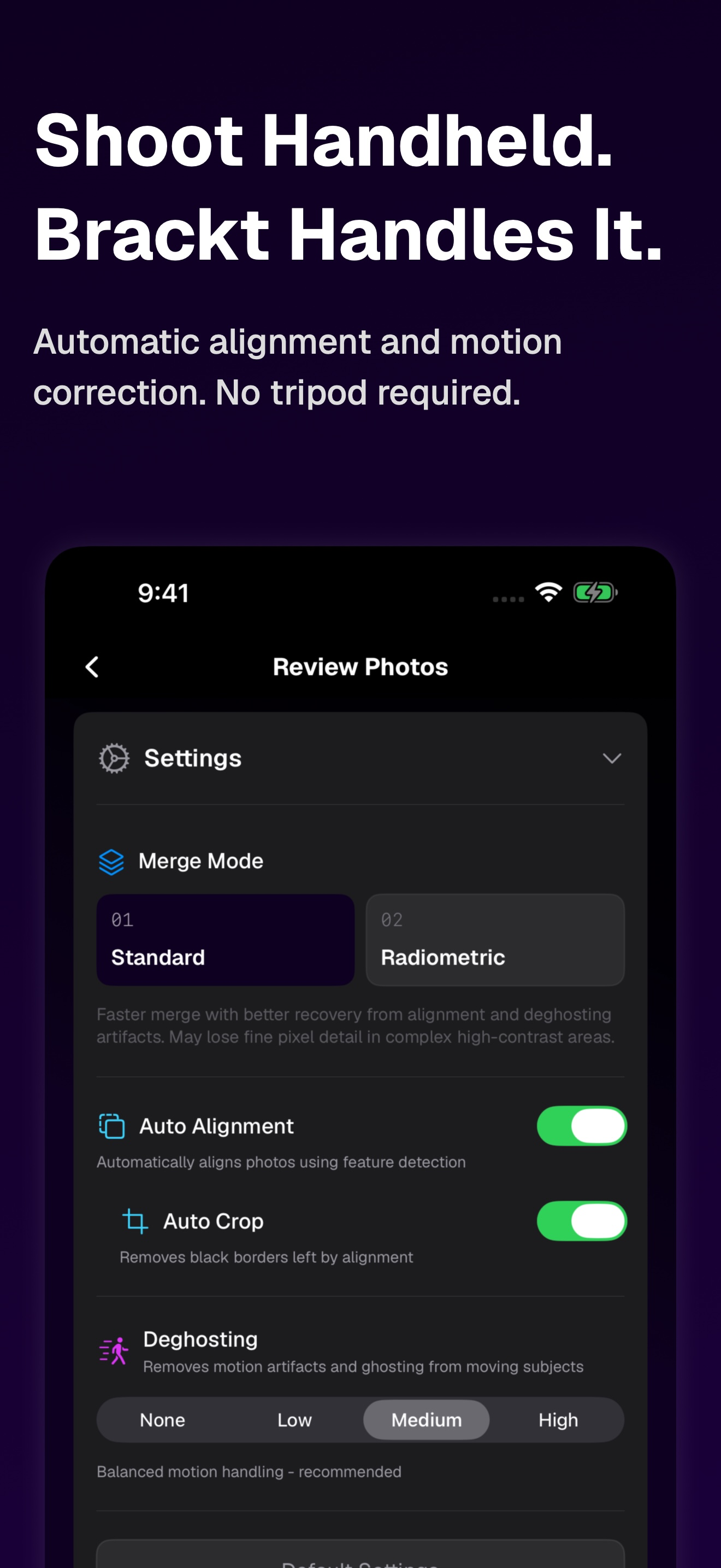 Brackt: RAW to HDR Merge