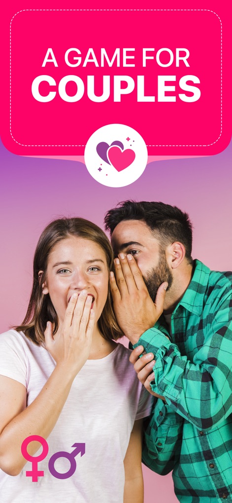 Couple Game : Spicy Challenges - Discover how the initial screen presents 'A GAME FOR COUPLES' and visually captures the playful interaction between partners.