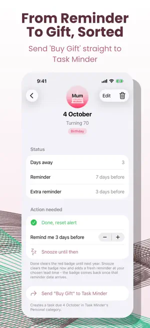 Date Minder: Birthday Reminder screenshot 2