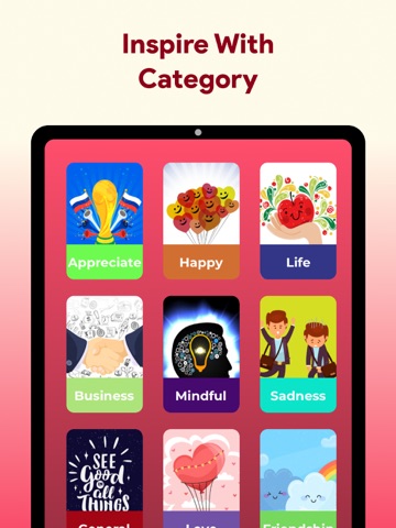 Motivation Daily Quotes - iPad screenshot
