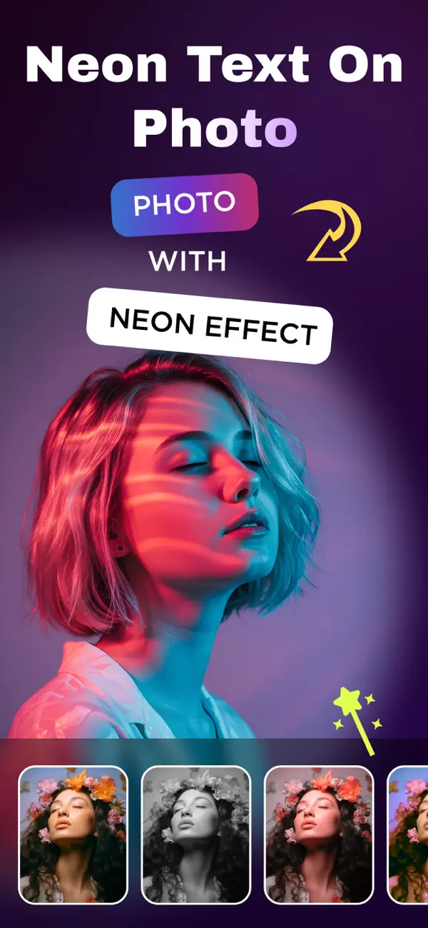 Screenshot #1 pour Neon Text Effects - Neon Photo
