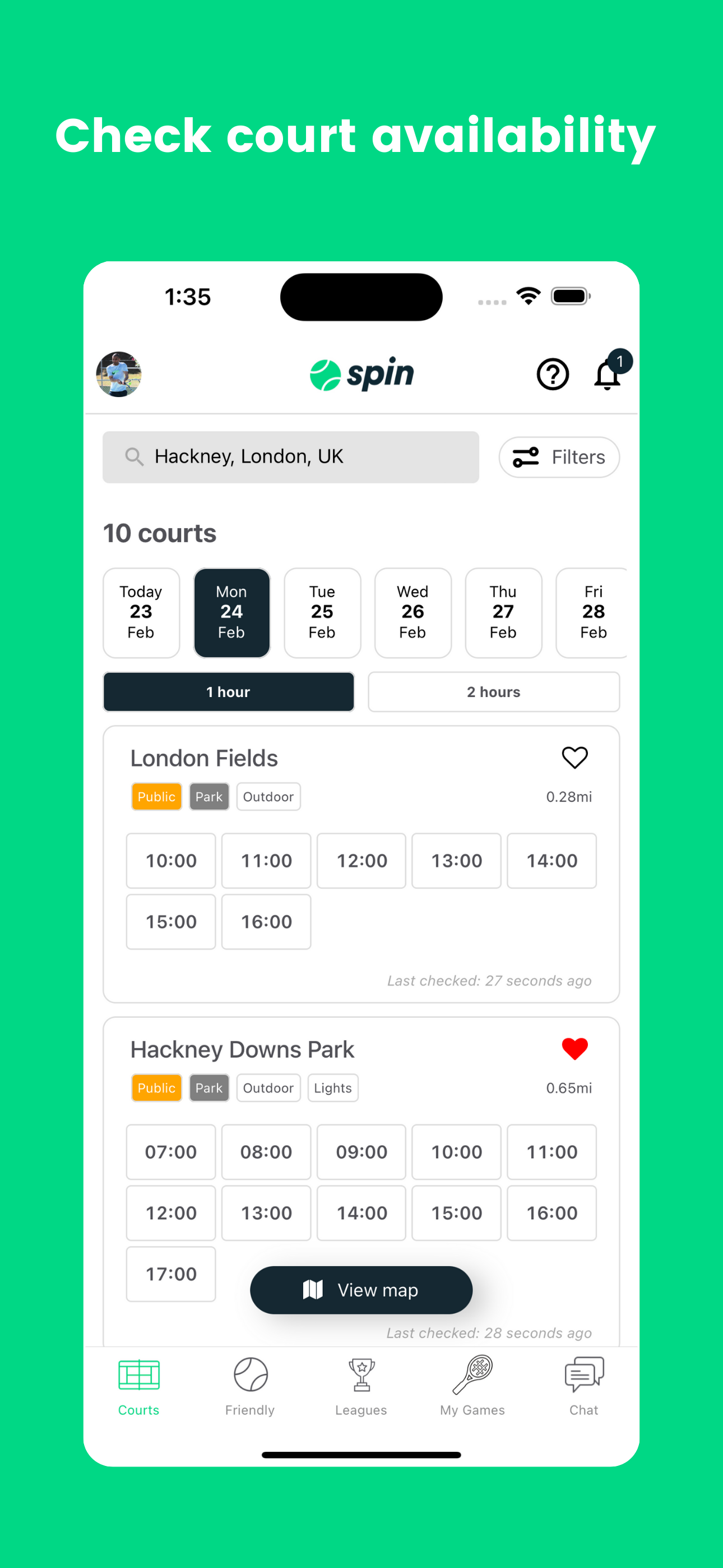 Spin: Tennis Partners, Leagues