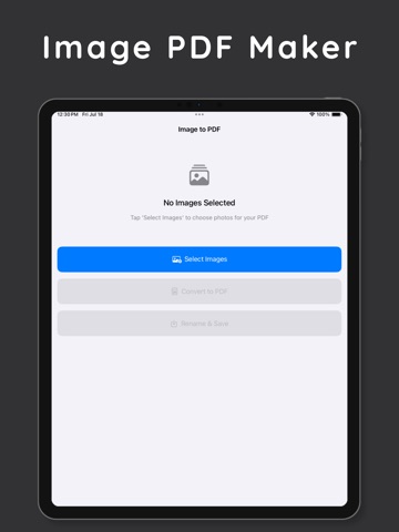 Image to PDF - Photo to PDF iPad screenshot