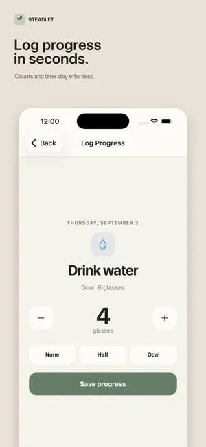 Steadlet: Goal & Habit Tracker screenshot 4