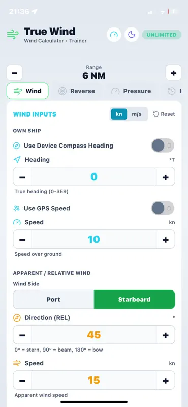True Wind Pro: Wind Calculator screenshot 7 of 9