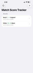 Match Score Tracker screenshot