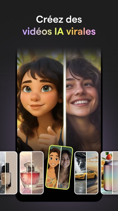 Screenshot #1 pour Mojo: Video IA & Éditeur Reels