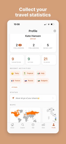 IHBeen: Travel Maps Network iPhone screenshot
